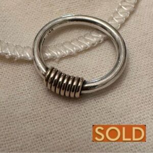 ❌ SOLD ❌ James Avery Kalahari Ring Sterling Silver 14k Gold Size 6.5 Retired